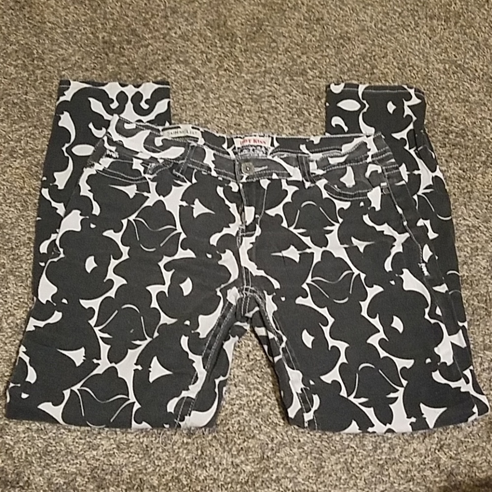 Black and white jeans